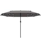 TRUUSK Parasol Ovaal Donkergrijs 440 X 260 X 240 Cm, Tuin en Terras, Verzenden, Nieuw