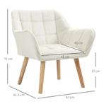 TRUUSK Gestoffeerde Fauteuil, Accentfauteuil, Scandi Design,, Huis en Inrichting, Stoelen, Verzenden, Nieuw