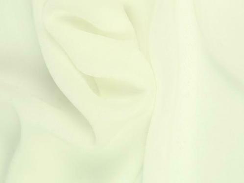 Chiffon stof - Gebroken wit - Per 15 of 50 meter, Hobby en Vrije tijd, Stoffen en Lappen, 120 cm of meer, 200 cm of meer, Wit