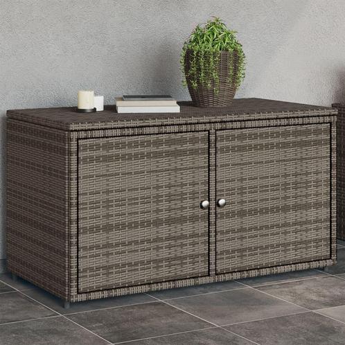 vidaXL Tuinkast 110x55x60,5 cm poly rattan grijs, Tuin en Terras, Overige Tuin en Terras, Nieuw, Verzenden