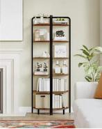 Hoekboekenkast met 6 Lagen – Industriële Kast met Metaalfram, Verzenden, Nieuw