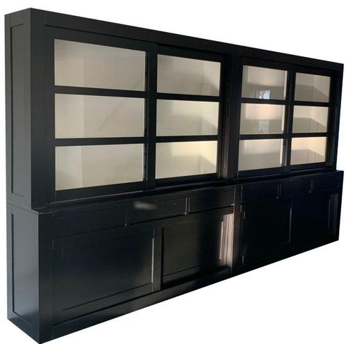 Buffetkast zwart Hasselt XXL 400cm, Huis en Inrichting, Kasten | Buffetkasten, Ophalen of Verzenden