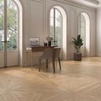 Keramisch parket tegel 100x100 beige houtlook laminaat, Doe-het-zelf en Verbouw, Tegels, Ophalen, Nieuw, Keramiek, 10 m² of meer