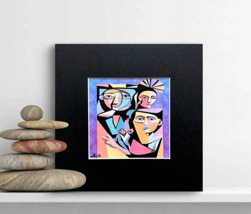 AniB. - „ Grüße an Picasso – Vier Annäherungen “ ........, Antiek en Kunst, Kunst | Schilderijen | Modern