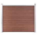 vidaXL Schuttingpaneel 180x146 cm HKC bruin, Tuin en Terras, Verzenden, Nieuw, Kunststof, 1 tot 2 meter