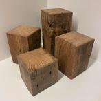 Handgemaakte 19e-eeuws eiken sokkels / zuilen – 14x14 cm, Verzenden, Nieuw