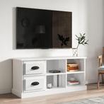 vidaXL Tv-meubel 102x35,5x47,5 cm bewerkt hout hoogglans wit, Huis en Inrichting, Kasten | Televisiemeubels, 100 tot 150 cm, Verzenden