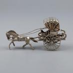 Paard en wagen - Miniatuur figuur - .835 zilver