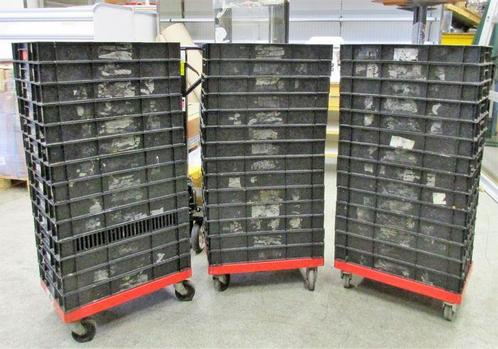 Kunststof Kratten zwart en grijs, Zakelijke goederen, Kantoor en Winkelinrichting | Winkel en Inventaris