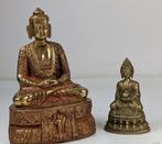 Mooi Shakyamuni Boeddhabeeld - bronze / emaille - India, Antiek en Kunst