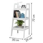 Houten boekenkast schuin - nachtkast - wit - 30x29x72 cm, Huis en Inrichting, Kasten | Boekenkasten, Ophalen of Verzenden, Nieuw