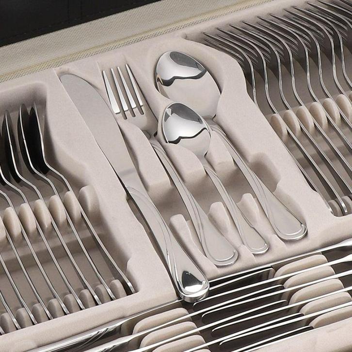 Bestekset cheffinger 72-delig 12 persoons NIEUW!, Huis en Inrichting, Keuken | Bestek, Nieuw, Rvs of Chroom, Bestekset, Verzenden