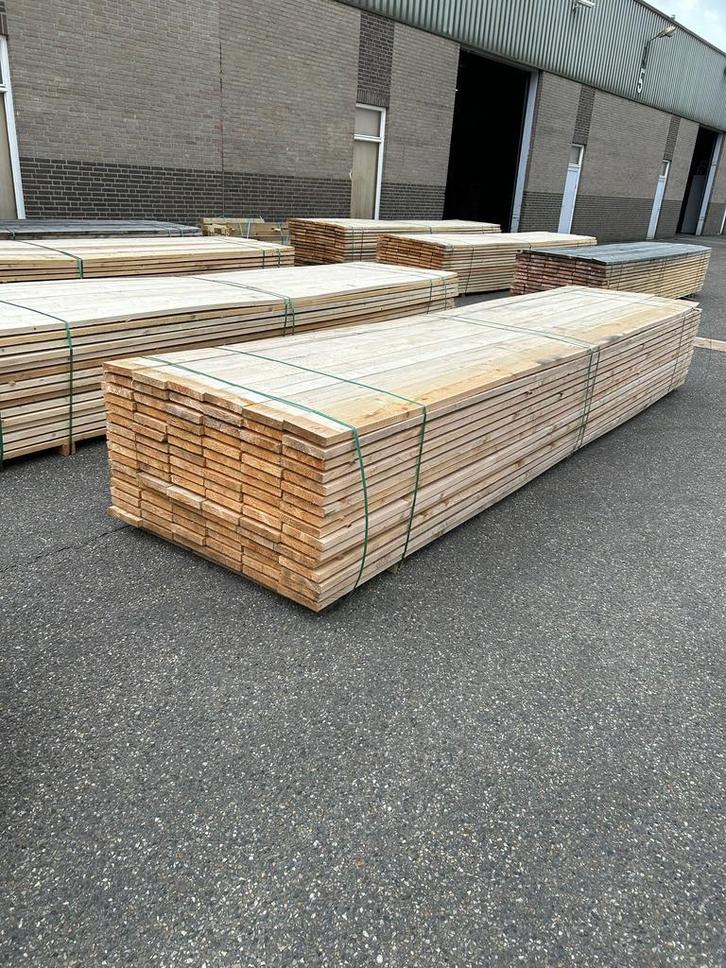 Steigerplanken Vurenhout 500 x 19,5 x 3 cm – €2,- per meter, Doe-het-zelf en Verbouw, Hout en Planken, Steigerhout, 300 cm of meer