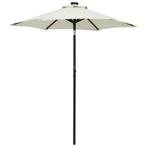 vidaXL Parasol met LED-verlichting 200x211 cm aluminium, Verzenden, Nieuw, Meer dan 4 meter
