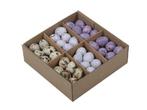 Kwarteleitjesmix lila doos 72 stuks kwartel eitjes, Nieuw, Ophalen of Verzenden