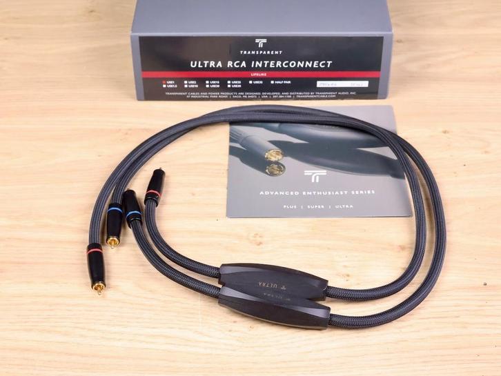 Transparent Audio Ultra G6 highend audio interconnects RCA 1, Audio, Tv en Foto, Audiokabels en Televisiekabels, Overige kabels
