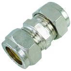 Riko P-901 Rechte Messing Knelkoppeling 10x12 Vernikkeld, Doe-het-zelf en Verbouw, Sanitair, Ophalen of Verzenden, Nieuw