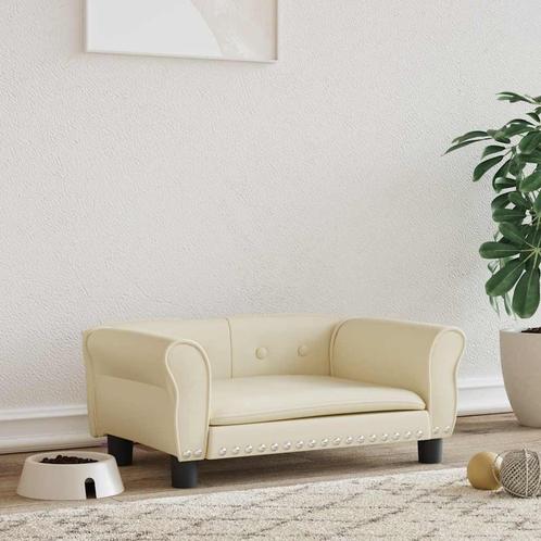 vidaXL Hondenmand 70x45x30 cm kunstleer crèmekleurig, Dieren en Toebehoren, Honden-accessoires, Nieuw, Verzenden