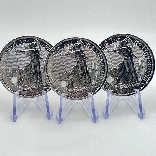 Verenigd Koninkrijk. 2 Pounds 2025 Britannia 3 x 1 oz, Postzegels en Munten, Munten | Europa | Niet-Euromunten