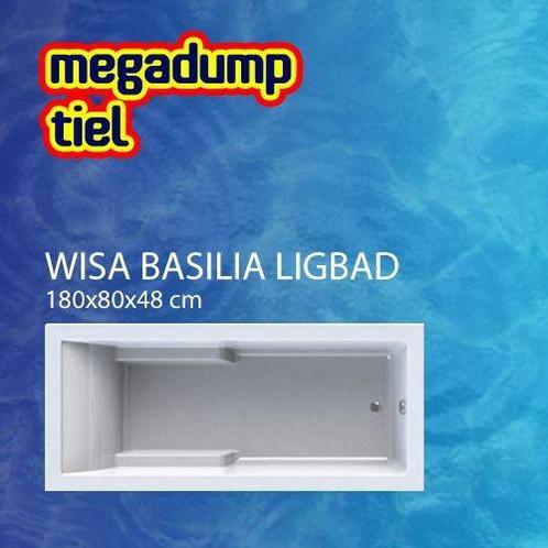 Basilia Shower Bad/Douchecombinatie 180X80 Cm Wit, Doe-het-zelf en Verbouw, Sanitair, Bad, Nieuw, Ophalen of Verzenden