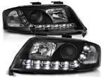 Koplampen Audi A6 4B 97-01 Echte LED DRL Zwart, Ophalen of Verzenden, Nieuw