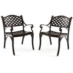 2dekans | Coast Set van 2 Tuinstoelen Brons 60x56,5x82 cm –, Tuin en Terras, Tuinsets en Loungesets, Ophalen of Verzenden, Zo goed als nieuw