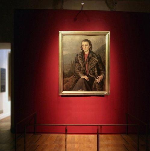 Franse school (XX) - Ritratto di donna con pelliccia NO, Antiek en Kunst, Kunst | Schilderijen | Klassiek