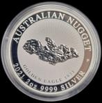 Silver Nugget Golden Eagle 2 oz 2021 (25.000 oplage), Verzenden, Losse munt, Zilver