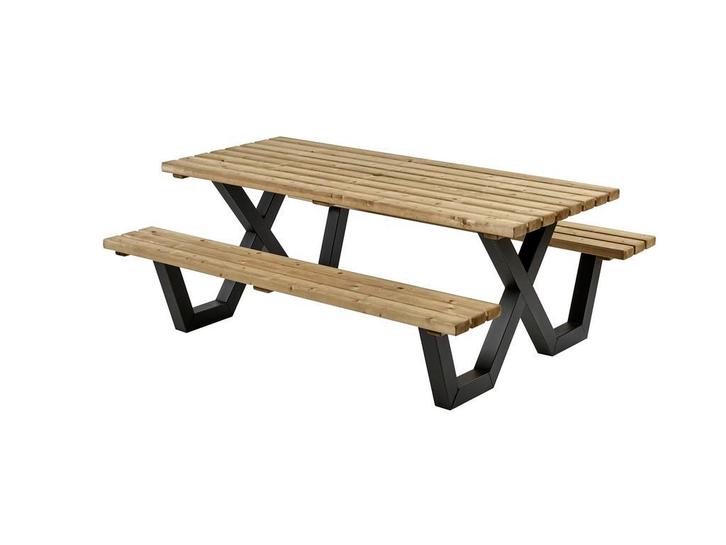 Tuin set lounge set banken meubels Hout Staal Hout kunststof, Tuin en Terras, Tuinsets en Loungesets, Bank, Bijzettafel, Eettafel