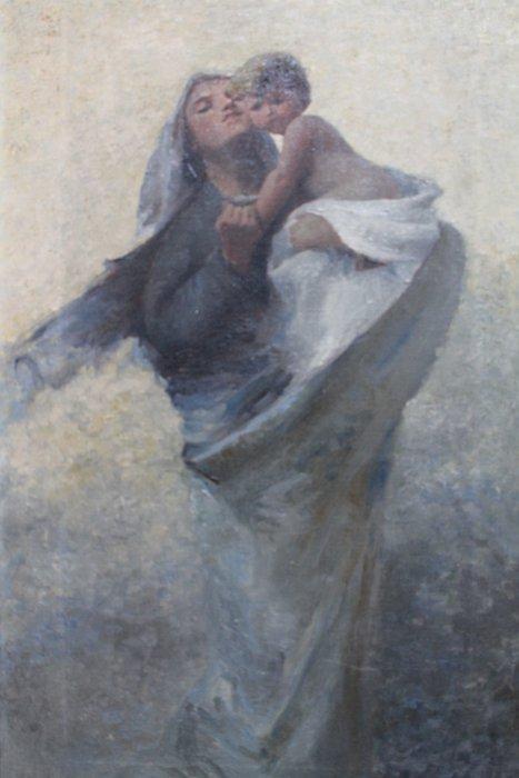 Domenico Morelli (1823–1901), da, Naar - Maternità, Antiek en Kunst, Kunst | Schilderijen | Klassiek