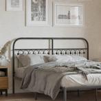 vidaXL Hoofdbord 150 cm metaal zwart, Verzenden, Nieuw, Zwart, Metaal
