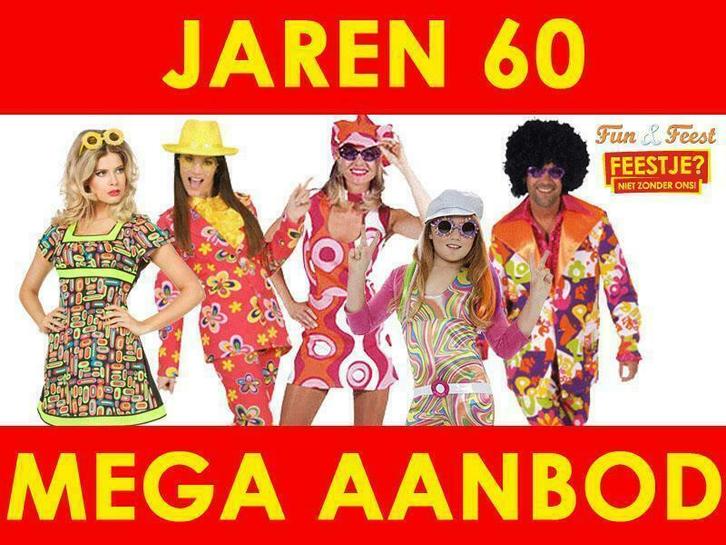 Jaren'60 kleding- Mega aanbod carnavalskleding jaren'60, Kleding | Dames, Carnavalskleding en Feestkleding, Kleding, Nieuw, Carnaval