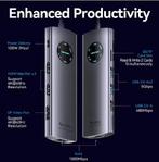 10-in-1 USB-C Hub 4K60Hz HDMI DP RJ45 PD100W Docking, Nieuw