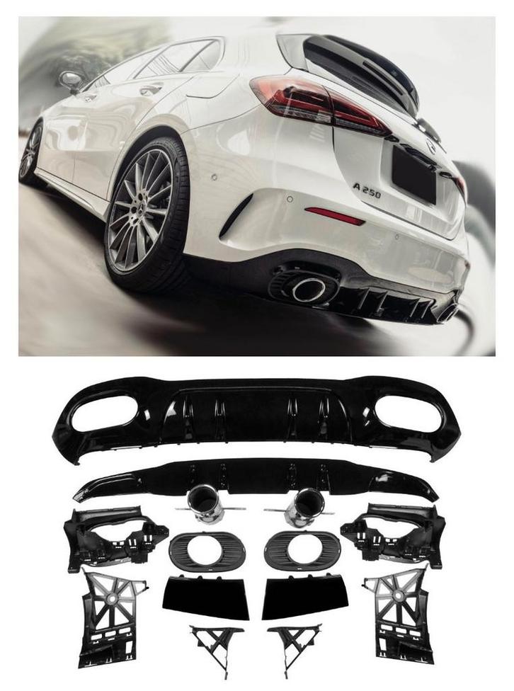 Geschikt voor Mercedes W177 A-Klasse Hatchback diffuser + ui, Auto-onderdelen, Carrosserie en Plaatwerk, Nieuw, Ophalen of Verzenden