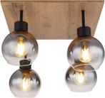 2dekans | Globo plafonniere Moitas - zwart - metaal -, Ophalen of Verzenden, Zo goed als nieuw