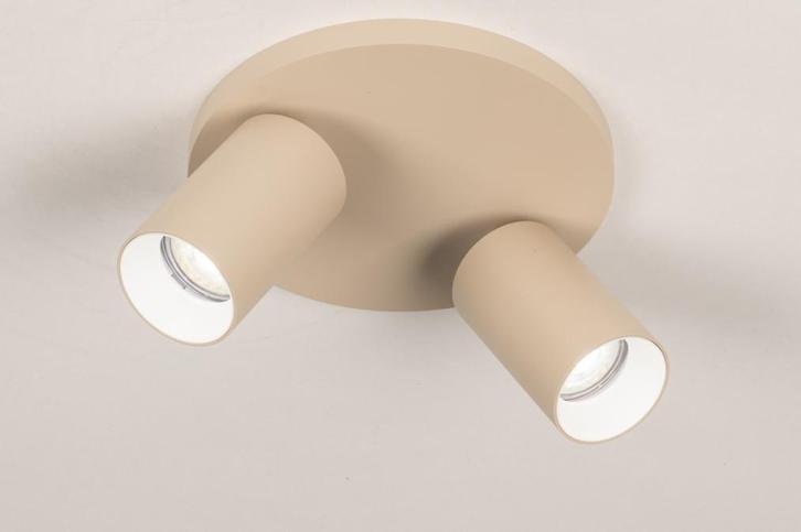 Rietveld Spots - Beige, Zand - Metaal, Aluminium, Huis en Inrichting, Lampen | Hanglampen, Verzenden