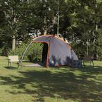 vidaXL Tent Grijs en Oranje 370 x 230 x 185 cm Polyester en, Caravans en Kamperen, Tenten, Verzenden, Nieuw