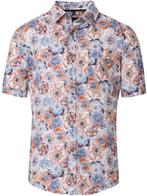 Casa Moda Casual Linnen Overhemd Korte Mouw Kent Boord, Kleding | Heren, Verzenden, Nieuw, Oranje