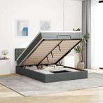 vidaXL Bed met matras 140x200 cm stof donkergrijs, Verzenden, 140 cm, 200 cm, Nieuw