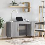 vidaXL Bureau 140x50x75 cm bewerkt hout grijs sonoma, Verzenden, Nieuw