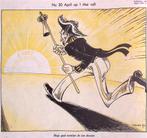 Spotprent over de dag van de arbeid (lijst optie, Lithos), Antiek en Kunst, Verzenden