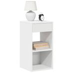 vidaXL Nachtkastjes 2 st met lade 35x34x66,5 cm wit, Verzenden, Nieuw, Hout