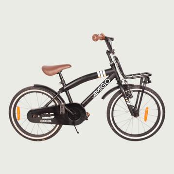 AMIGO kinderfiets 18 inch zwart voor 6-7 jaar | BikeFlip beschikbaar voor biedingen