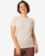 HEMA Dames naadloos sportshirt creme, Kleding | Dames, Verzenden, Nieuw