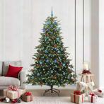 vidaXL Kunstkerstboom Groen 210 cm PVC en Metaal en Plastic, Diversen, Kerst, Verzenden, Nieuw