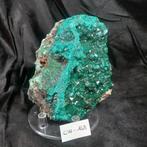 dioptase Kristallen op matrix - Hoogte: 17 cm - Breedte: 13, Verzamelen, Mineralen en Fossielen