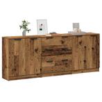 vidaXL Dressoirs 3 st 60x30x70 cm bewerkt hout oud, Verzenden, Nieuw, Overige houtsoorten