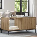 vidaXL Salontafel artisanaal eikenkleurig 90 x 49 x 46 cm, Minder dan 50 cm, Verzenden, Nieuw, Minder dan 50 cm
