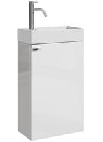Toiletmeubel Apollo 40 x 22 cm Hoogglans Wit Fonteinmeubel, Verzenden, Nieuw, Wastafel