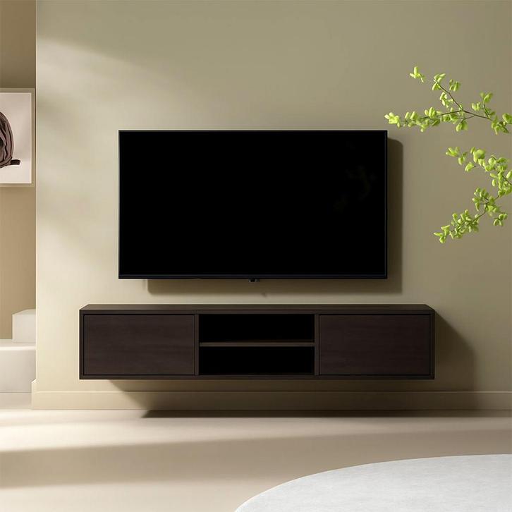 *WOONWINKEL* Zwevend Tv-meubel Walnoot Bruin 160 Cm, Huis en Inrichting, Kasten | Televisiemeubels, Nieuw, Verzenden